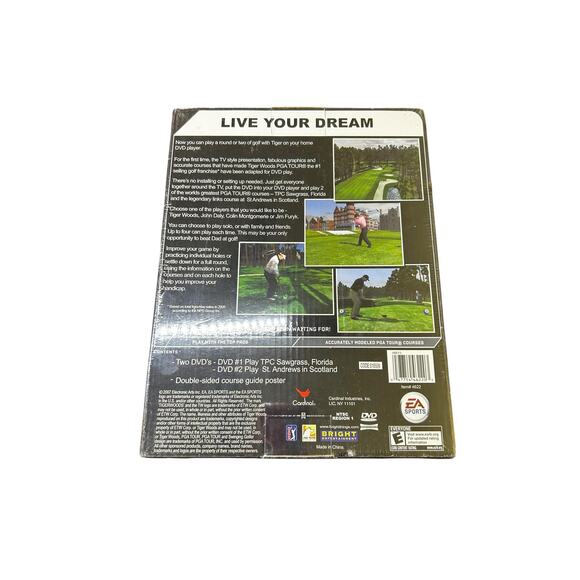 Tiger Woods PGA Tour Family DVD Game – New in Wrapper with 2 DVDs and Poster - Picture 4 of 4